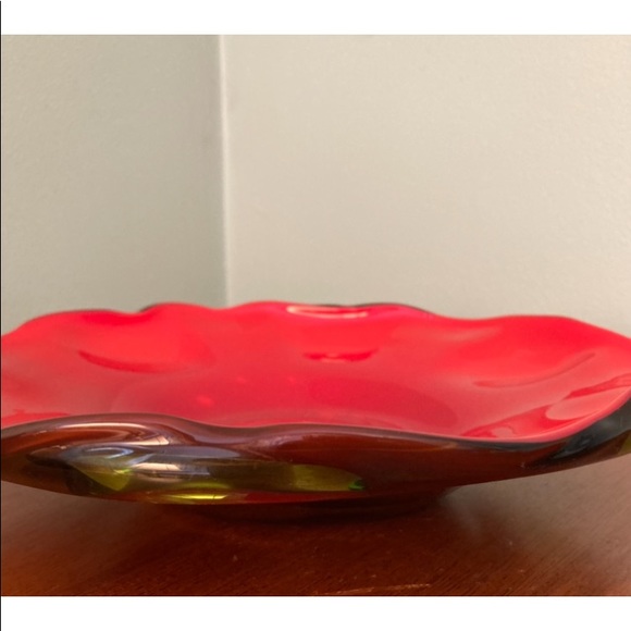 ☘️Murano Glass Green/Red Cased
Bowl/Dish - Picture 3 of 5